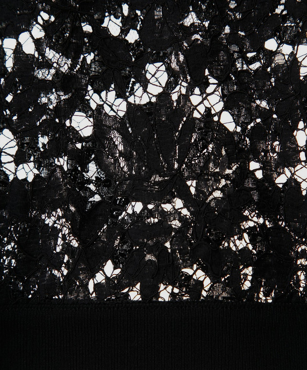 Valentino Черный свитшот из хлопкового кружева PB3MF03H3C6 изображение 5
