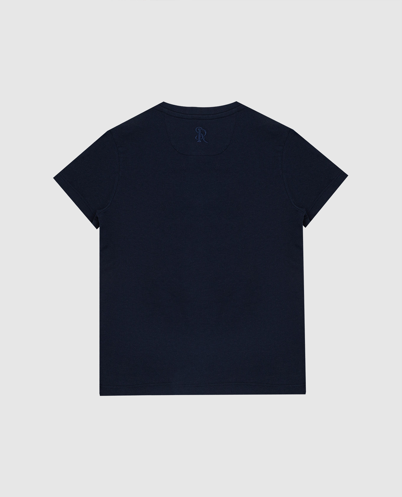 Stefano Ricci Детская темно-синяя футболка с вышивкой YNH9200050803 изображение 2