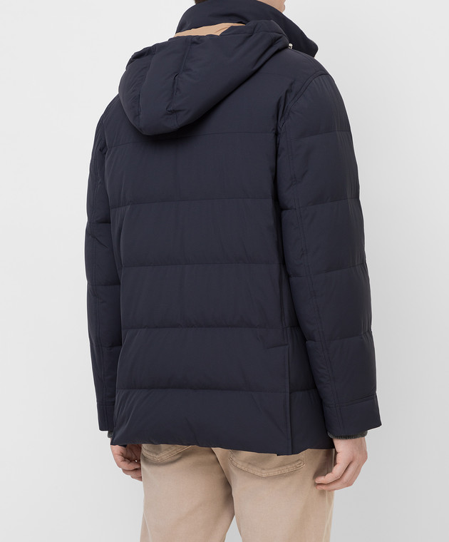 Brunello Cucinelli Темно-синий пуховик MM4591752 изображение 4