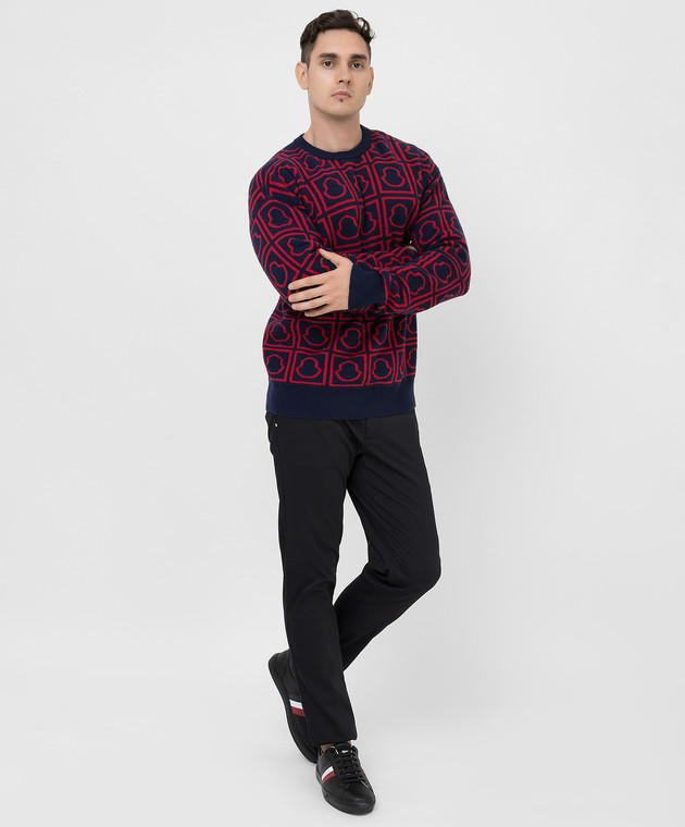 Moncler Wool sweater in emblem pattern 9C00016M1242 image 2