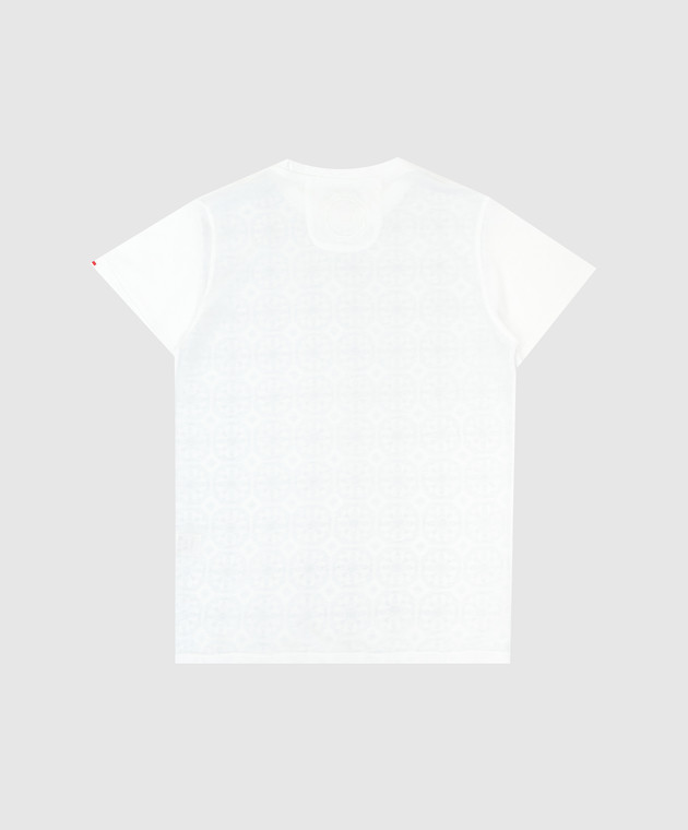 Stefano Ricci Детская белая футболка в принт YNH6S40010803 изображение 2