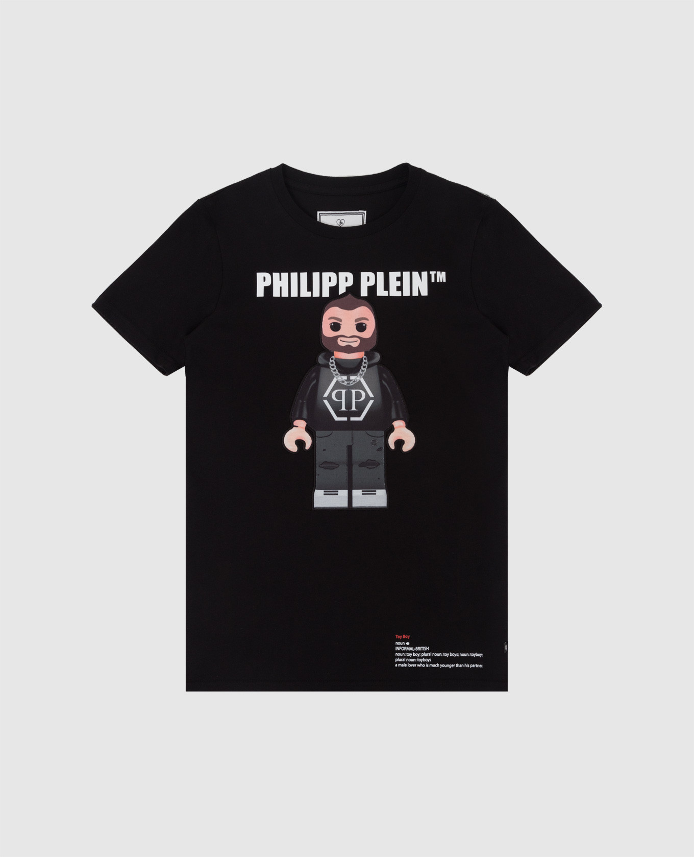 

Детская черная футболка с нашивкой Philipp Plein, Черный, Футболки