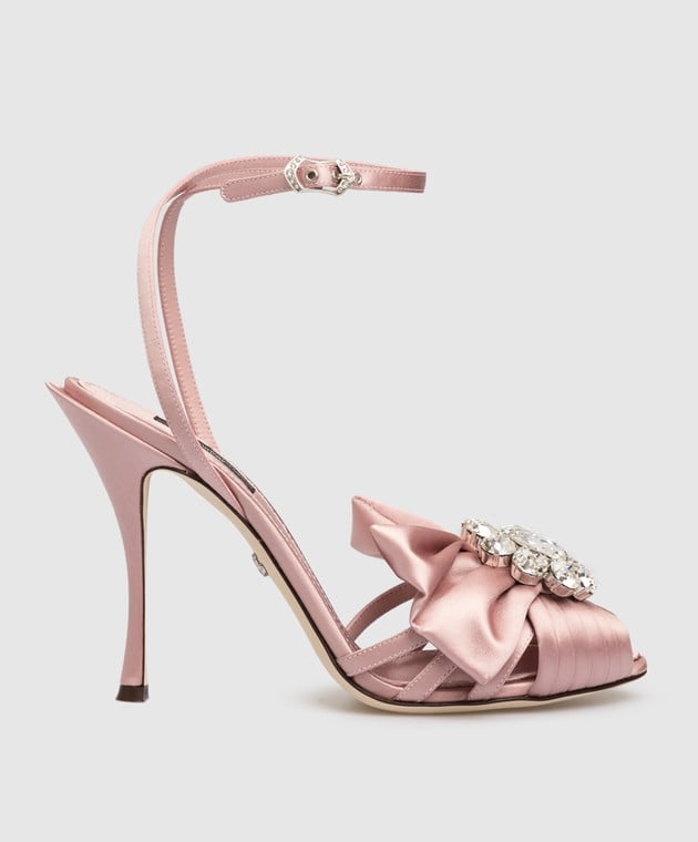 Dolce&Gabbana Розовые босоножки с кристаллами CR0831A7630
