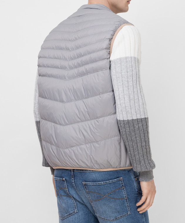 Brunello Cucinelli Серый пуховый жилет MR4051712 изображение 4