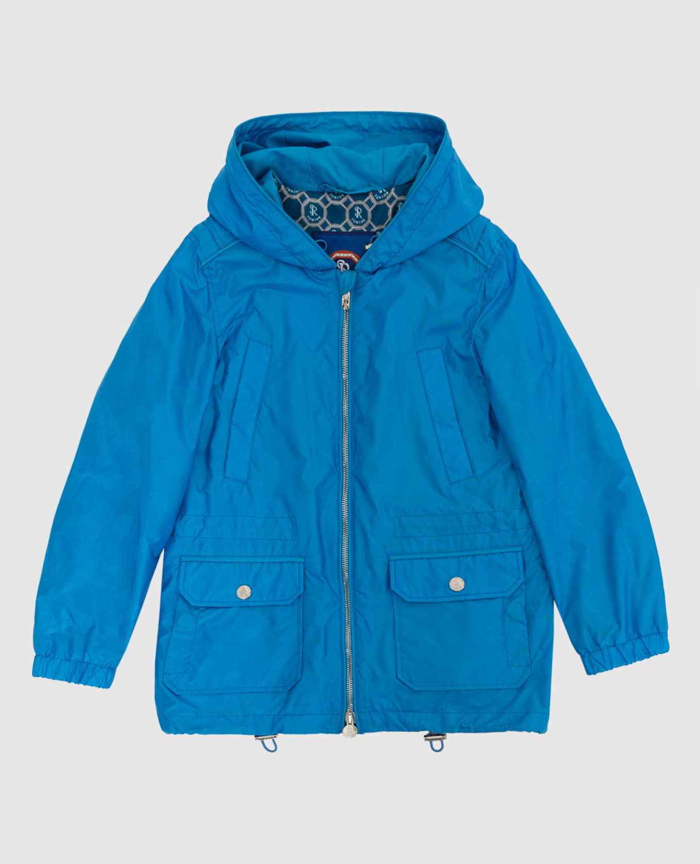 Children's light blue jacket in a pattern
