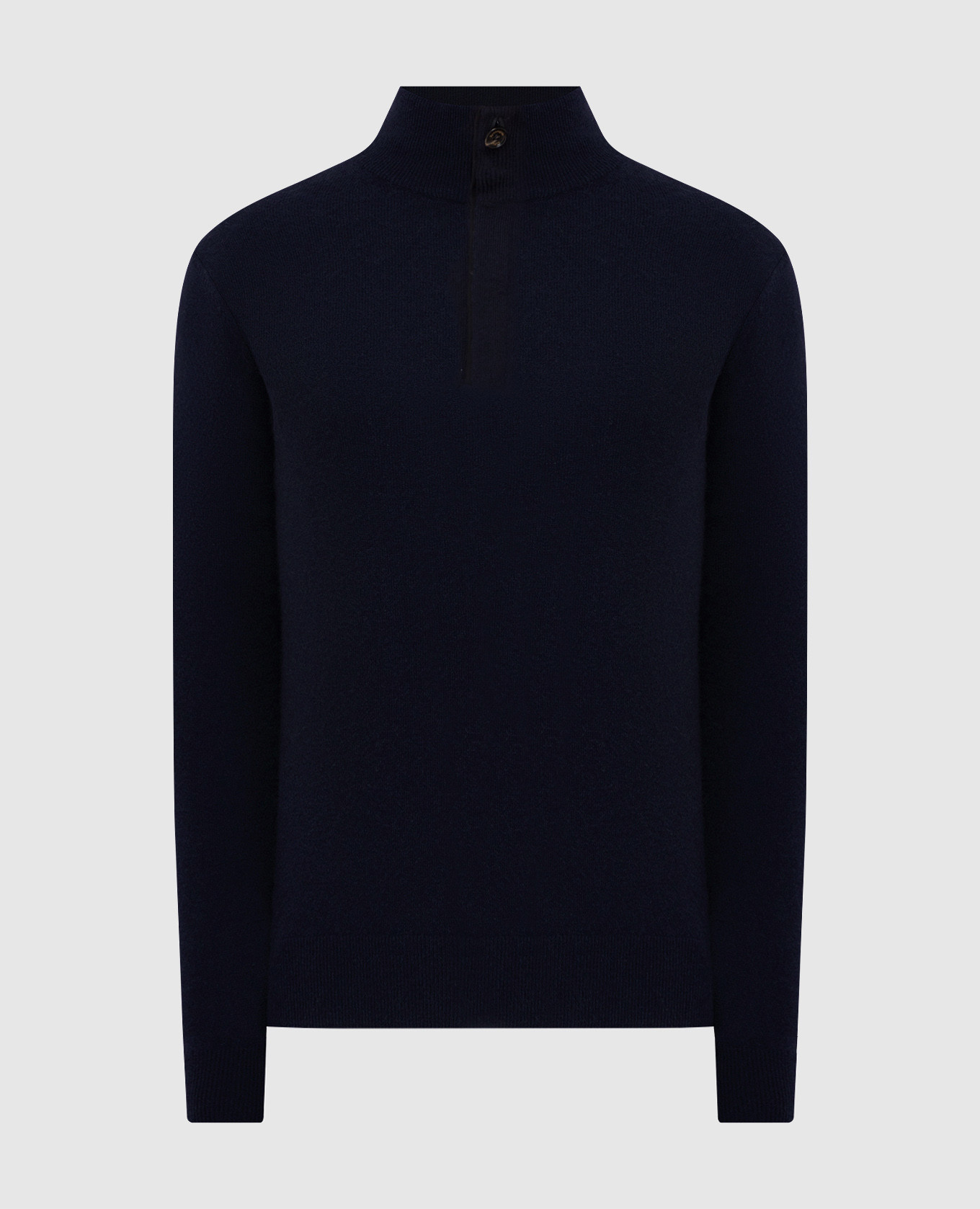 

Темно-синий джемпер из кашемира на молнии, Тёмно-синий, Свитера