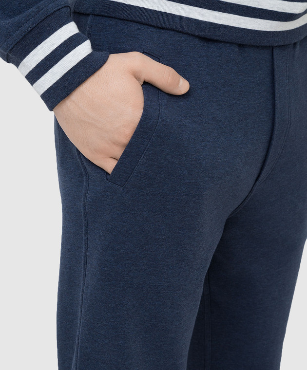 Brunello Cucinelli Синие спортивные брюки M0T353243G изображение 5