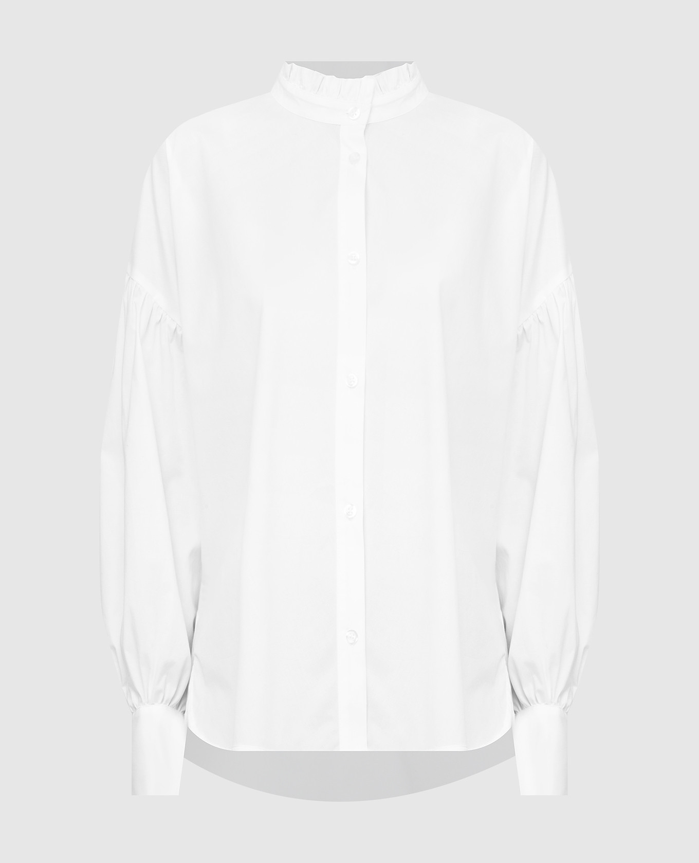 

Рубашка oversize с драпировкой, Белый, Рубашки