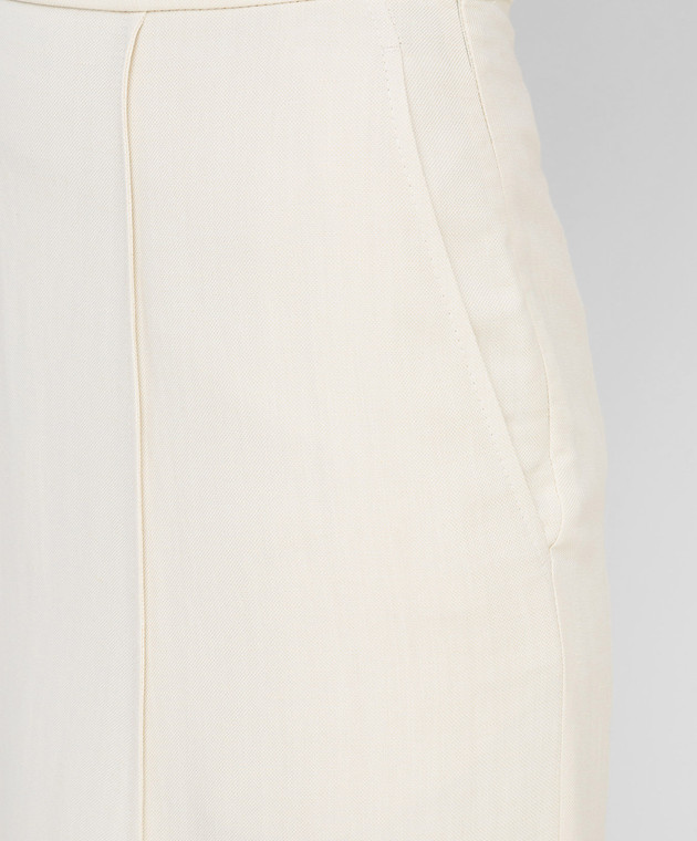 Brunello Cucinelli Светло-бежевая юбка MH126G3075 изображение 5