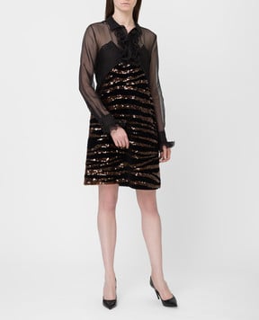 Bottega Veneta Чорна сукня з шовку 535176