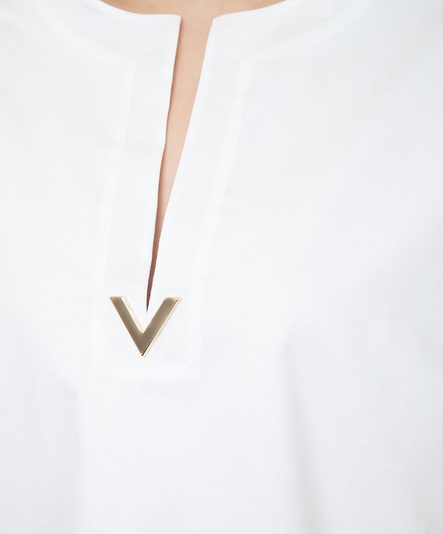 Valentino Белая футболка VB3MG11T69W изображение 5