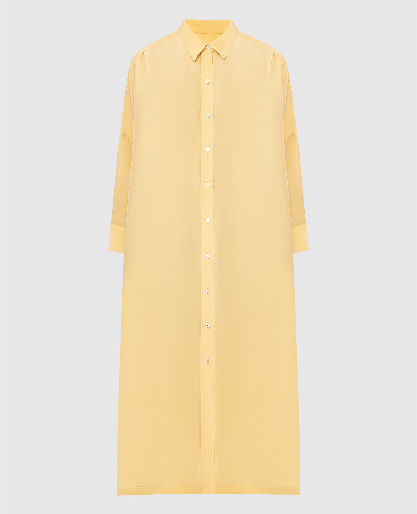 

Платье-рубашка с разрезами Jil Sander, Желтый, Платья Макси
