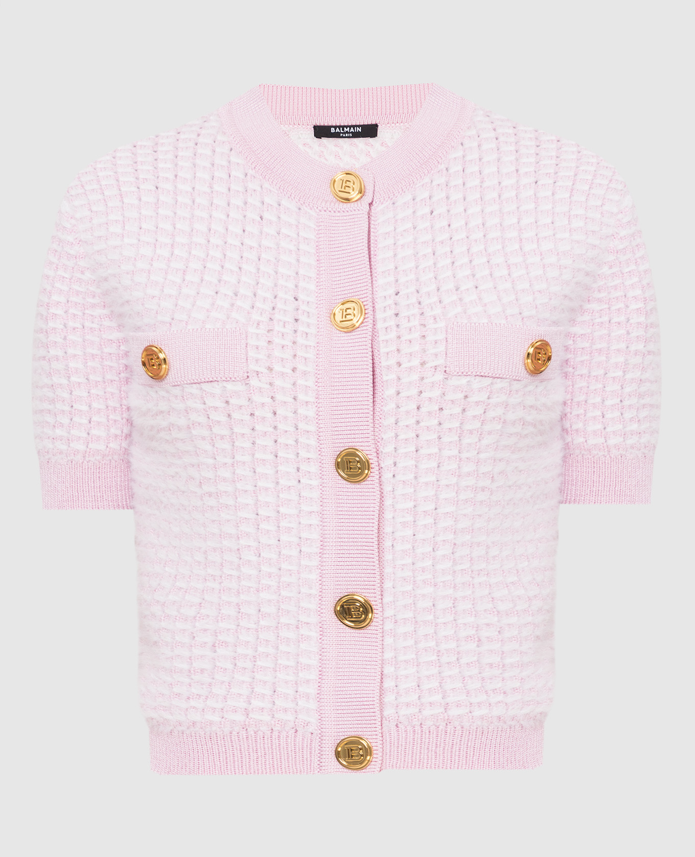 

Розовый укороченный кардиган Balmain, Кардиганы