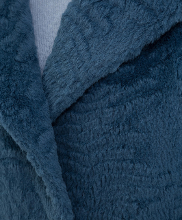 Giuliana Teso Синє пальто з хутра кролика 94K9330A зображення 5