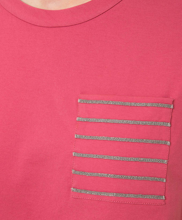Brunello Cucinelli Розовая футболка M0045BP900 изображение 5