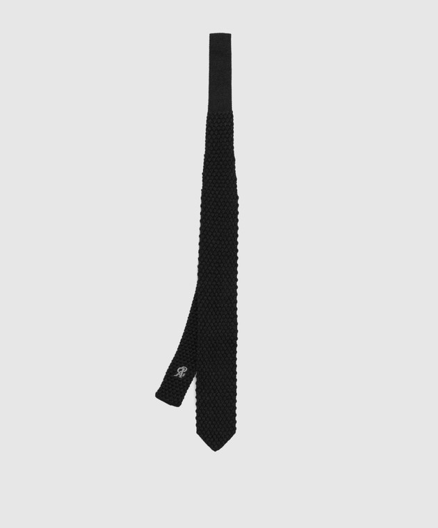 Stefano Ricci Children's dark gray patterned silk tie YCRMTSR1400 image 2