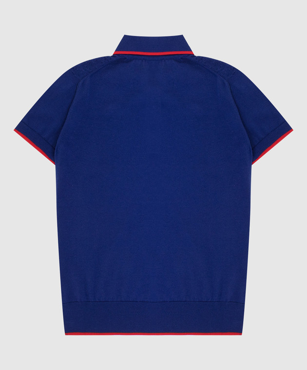 Stefano Ricci Детская синяя футболка с вышивкой KY11007G10Y20297 изображение 2