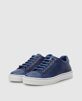 Stefano Ricci Детские кожаные сникеры YRU02G890VBVCS