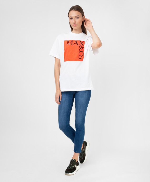 Max & Co Tee T-shirt with pink print TEE image 2