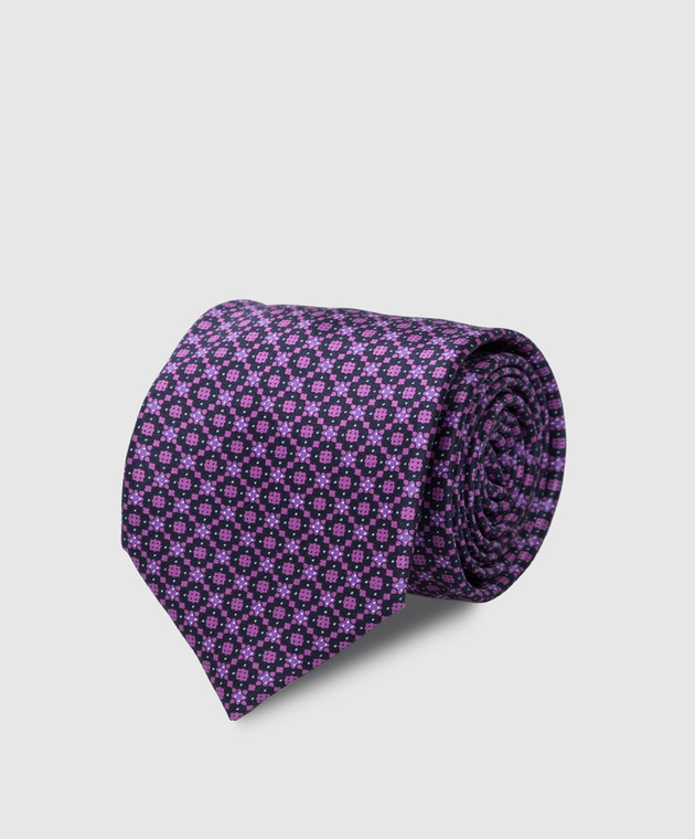Stefano Ricci Children's purple tie and handkerchief set YDH27027