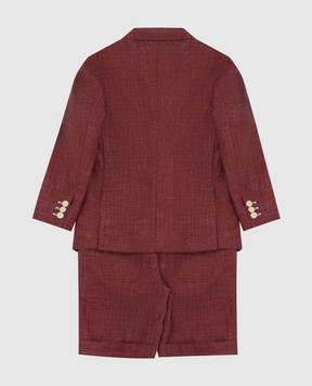 Stefano Ricci Дитячий костюм з вовни, шовку і льону з вишивкою Y1SSGD290CWKL05B