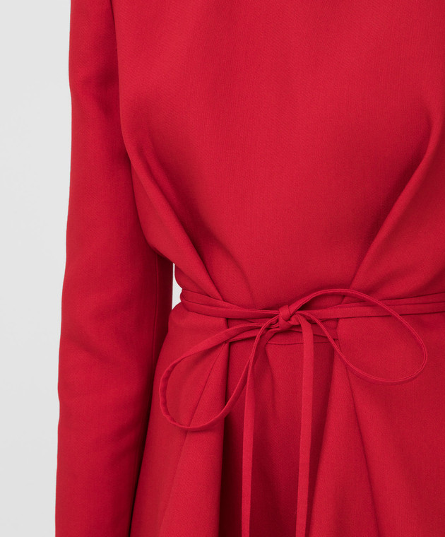 Valentino Красное платье из шерсти и шелка UB0VATL71CF изображение 5