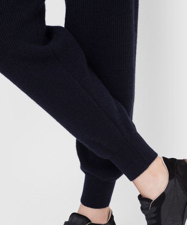 Max & Co Темно-синие джоггеры Scappato из шерсти SCAPPATO изображение 5