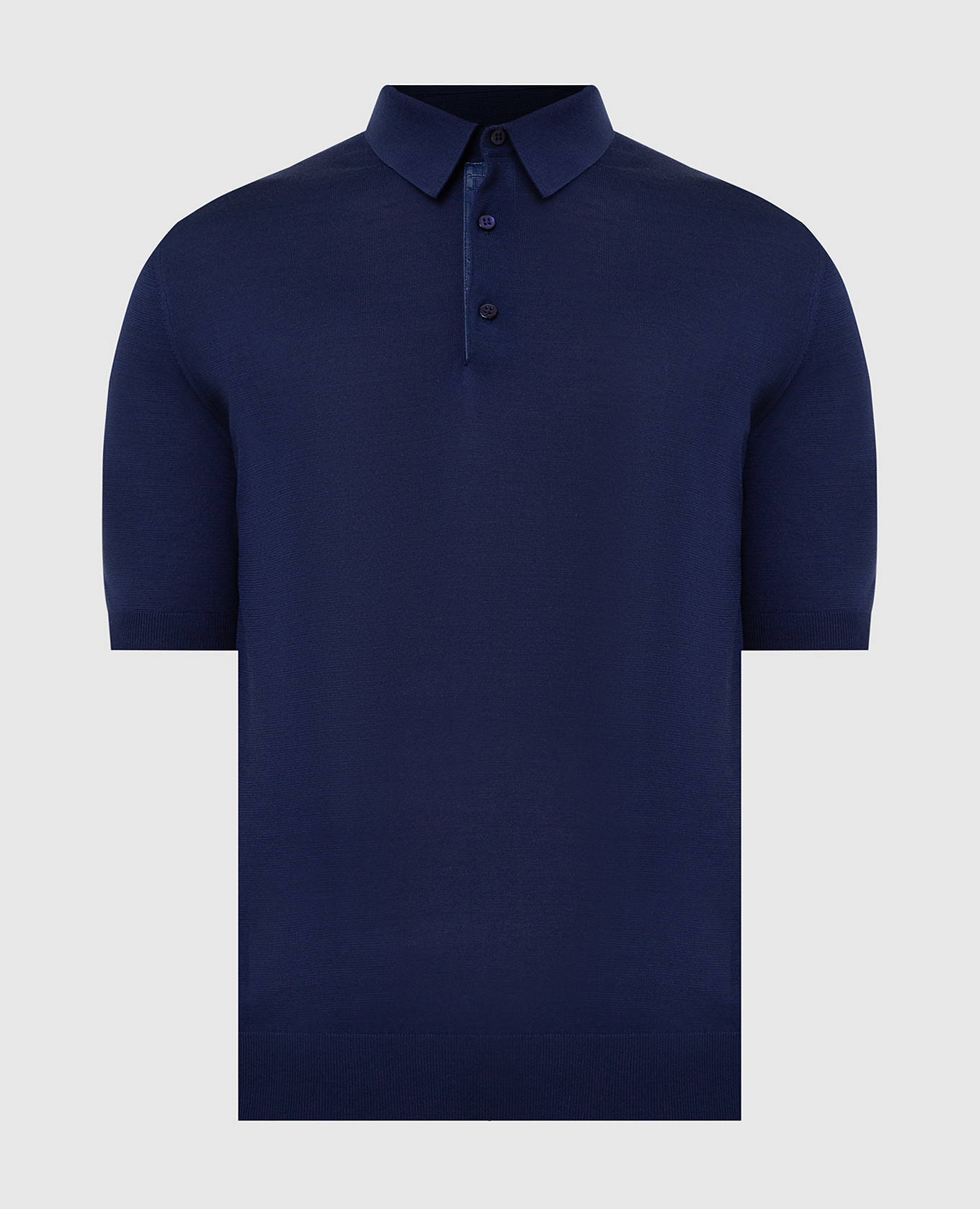 

Темно-синее шелковое поло с кожей крокодила, Тёмно-синий, Поло