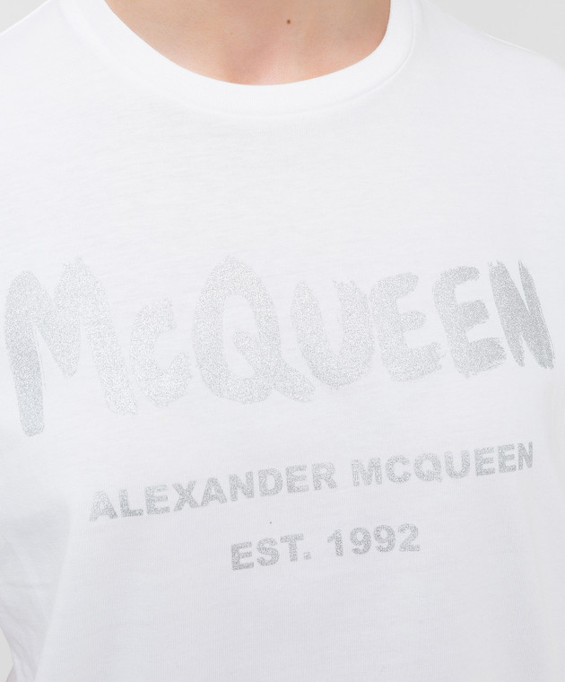 Alexander McQueen T-shirt with McQueen Graffiti print 659729QZAD3 image 5