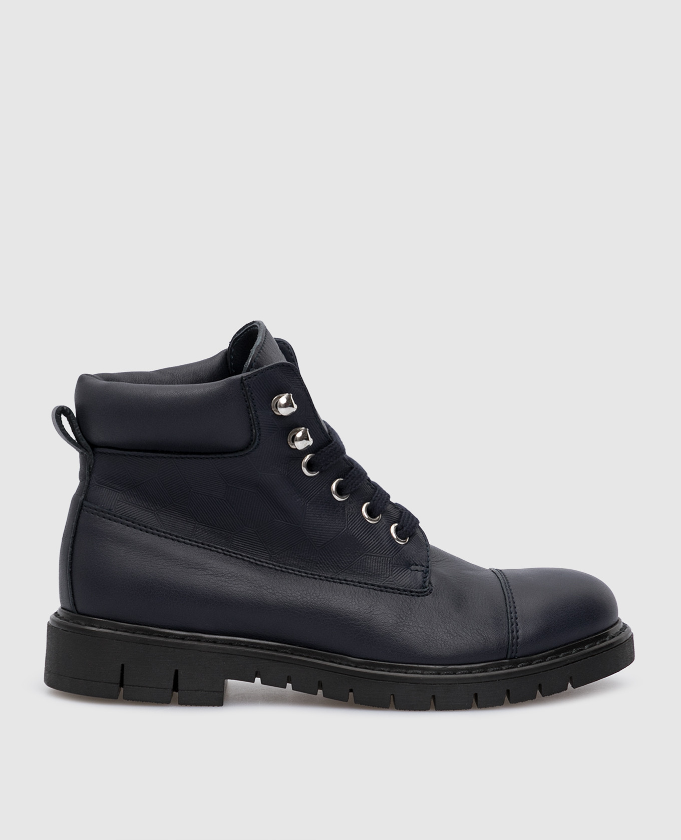 Children's dark blue leather boots