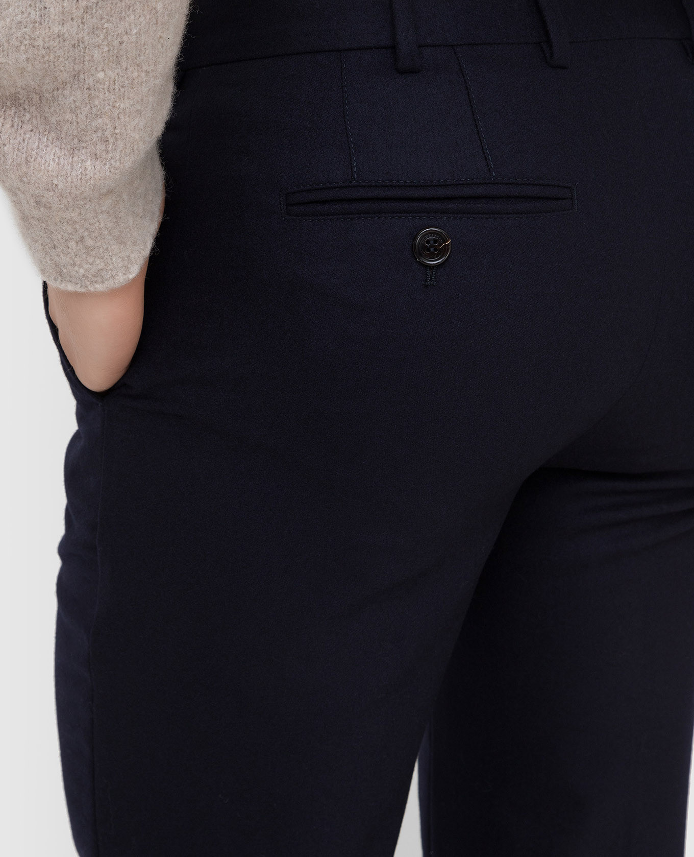 Brunello Cucinelli Темно-синие брюки из шерсти M038PI1770 изображение 5