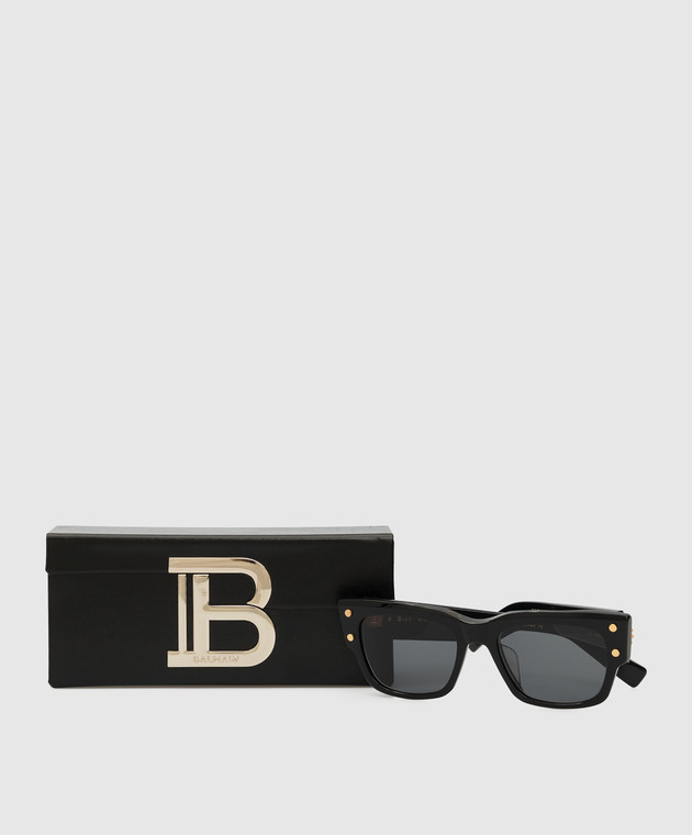 Balmain Черные солнцезащитные очки B-IV BPS118A53 изображение 5