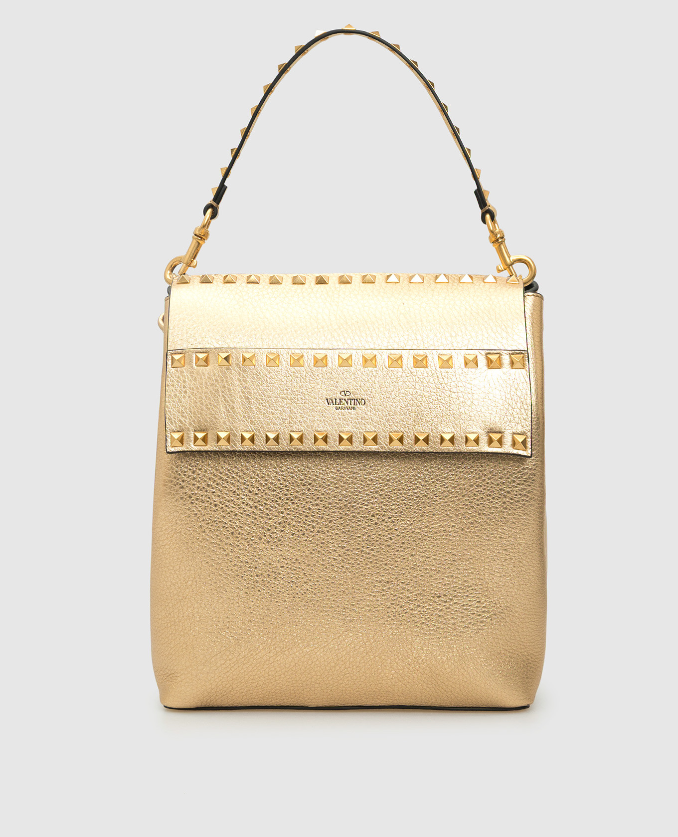 

Золотистый кожаный рюкзак "Rockstud" Valentino, Рюкзаки