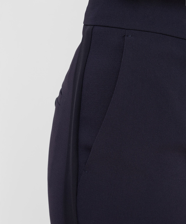 Max Mara Темно-синие брюки CURVONE изображение 5