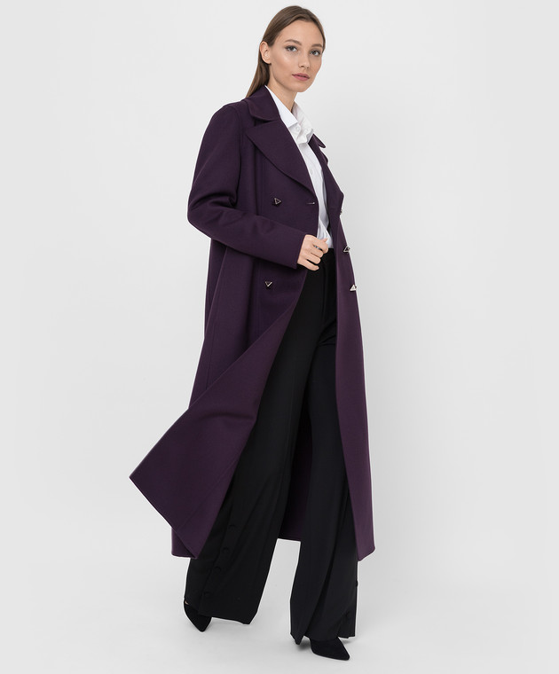 Valentino Двубортное пальто из шерсти и кашемира XB3CA6276JA изображение 2