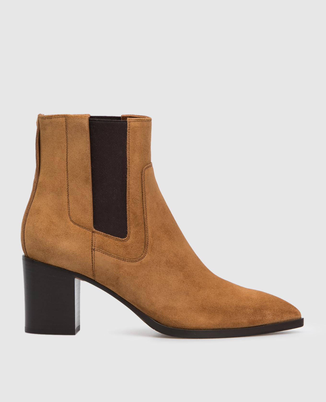 

Светло-коричневые замшевые ботильоны Santoni, Светло-коричневый, Ботильоны