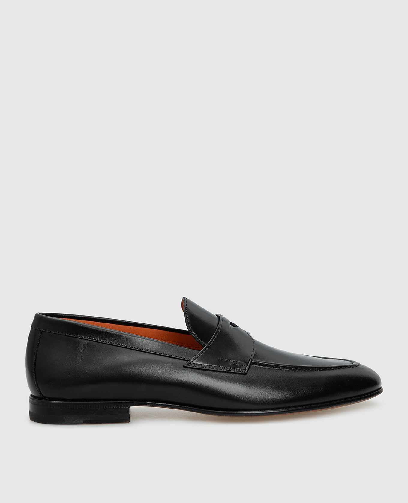 

Черные кожаные лоферы Santoni, Черный, Лоферы