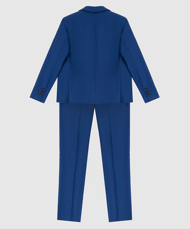 Stefano Ricci Детский синий костюм из шерсти Y1SF37190BHC2545 изображение 2