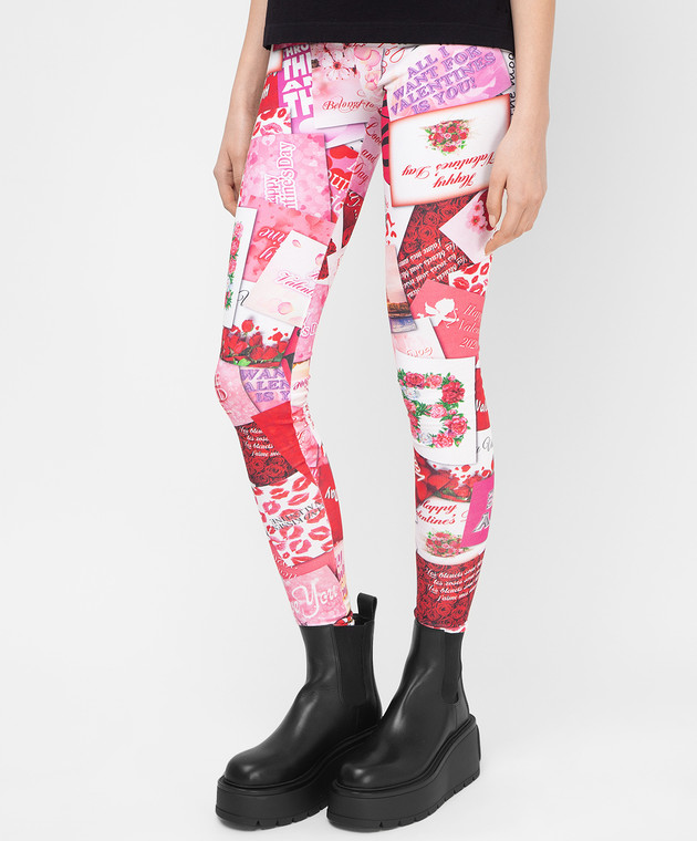 Candy pink color stretchable cotton ankle Leggings - LGA19