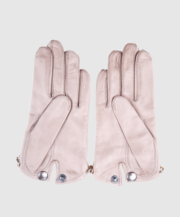 Maison Fabre Beige Sheepskin Gloves