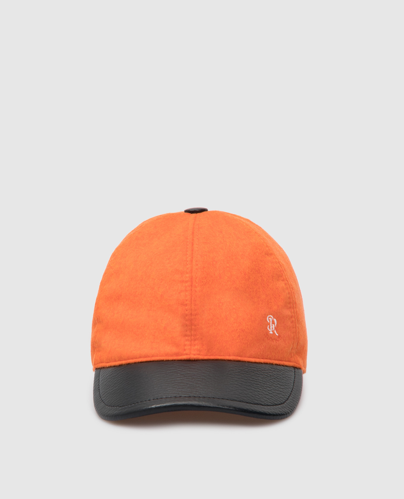 Monogram children's orange wool and leather cap