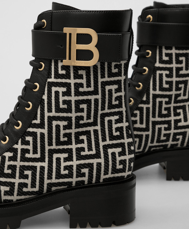 Balmain Кожаные высокие ботинки Ranger WN1TC502TJML изображение 5