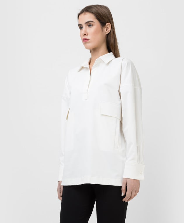 Max mara white discount shirt women's with cuffs