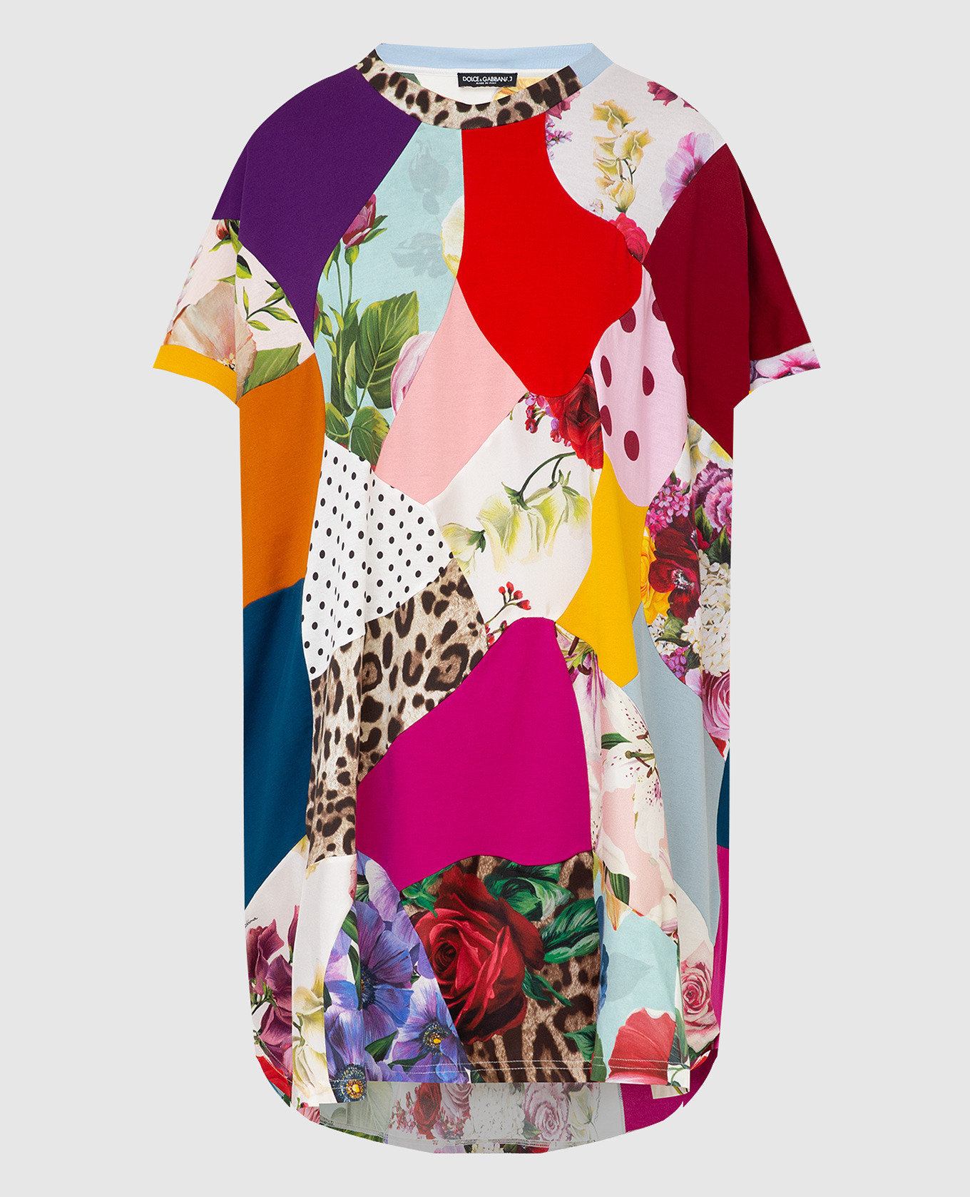 

Блуза oversize в технике пэчворк, Разноцветный, Блузы