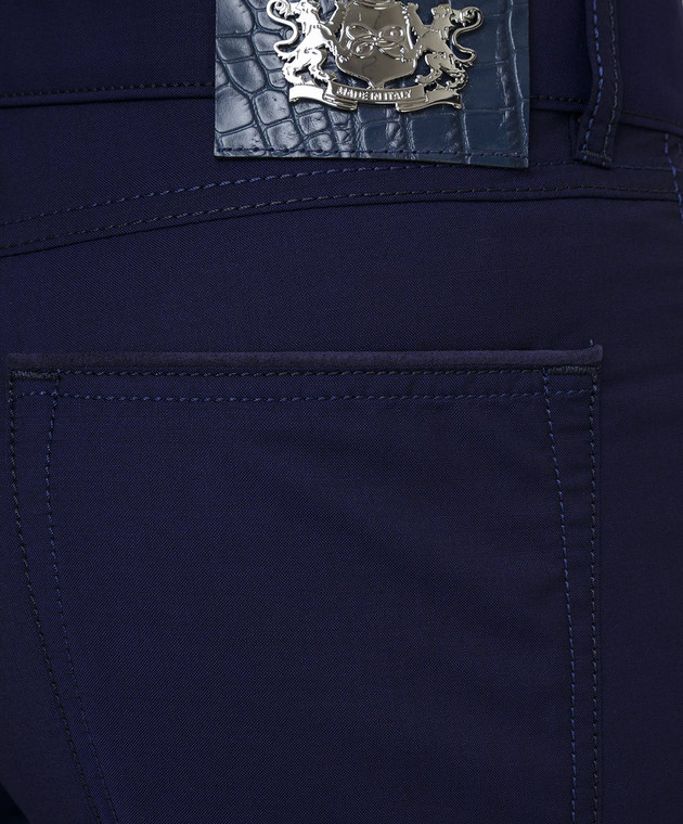 Castello d'Oro Темно-синие брюки из шерсти 7638 изображение 5