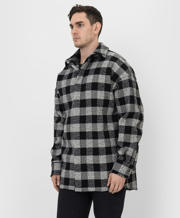 Palm Angels Рубашка в клетку с принтом логотипа PMGA079F21FAB002 изображение 3