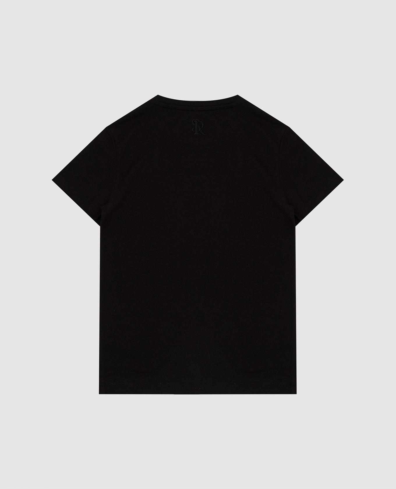 Stefano Ricci Детская черная футболка с вышивкой YNH9200550803 изображение 2
