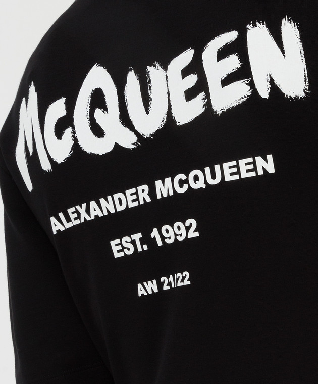 Alexander McQueen Платье с принтом логотипа 663090QLABD изображение 5