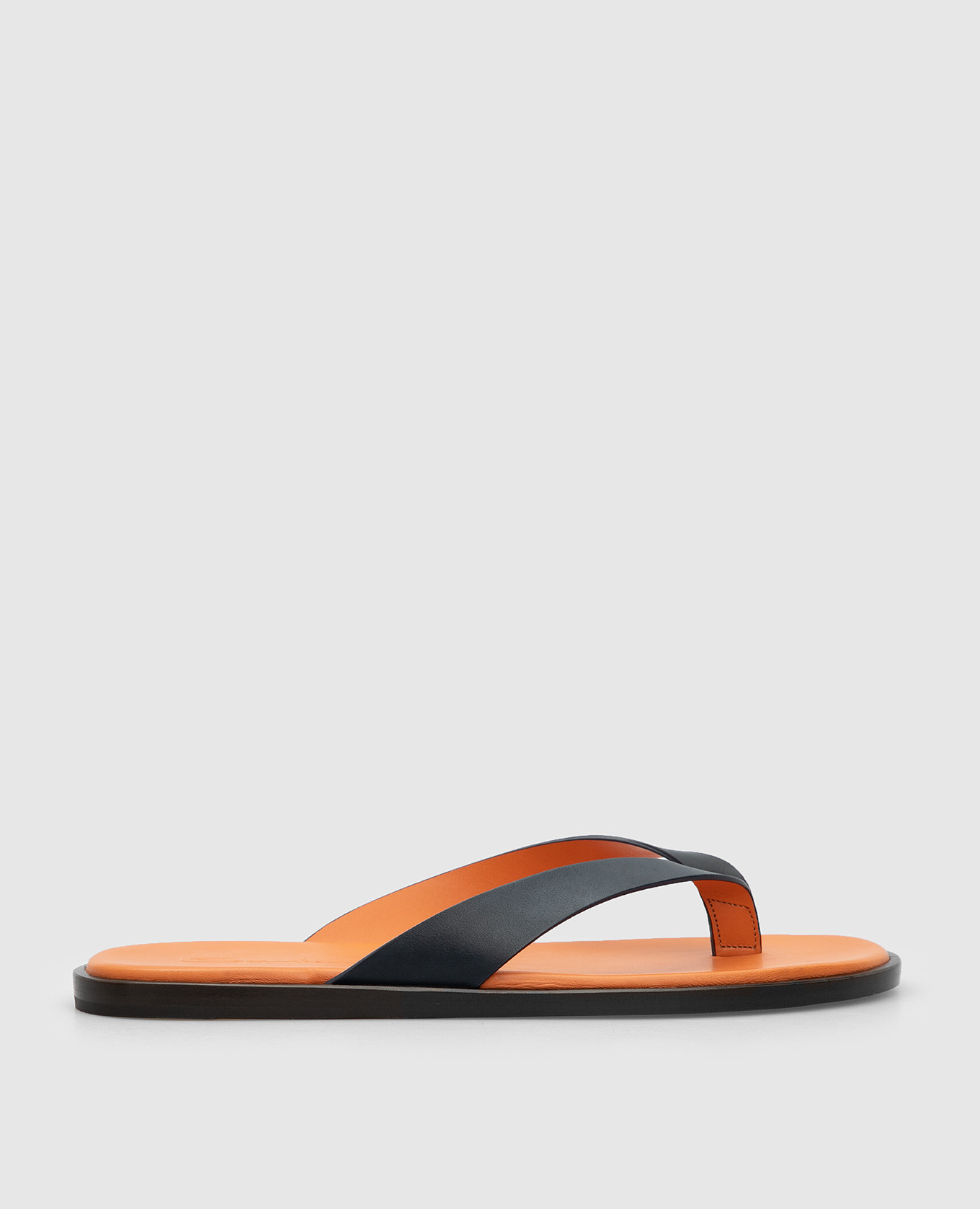 

Темно-синие кожаные шлепанцы Santoni, Тёмно-синий, Шлепанцы