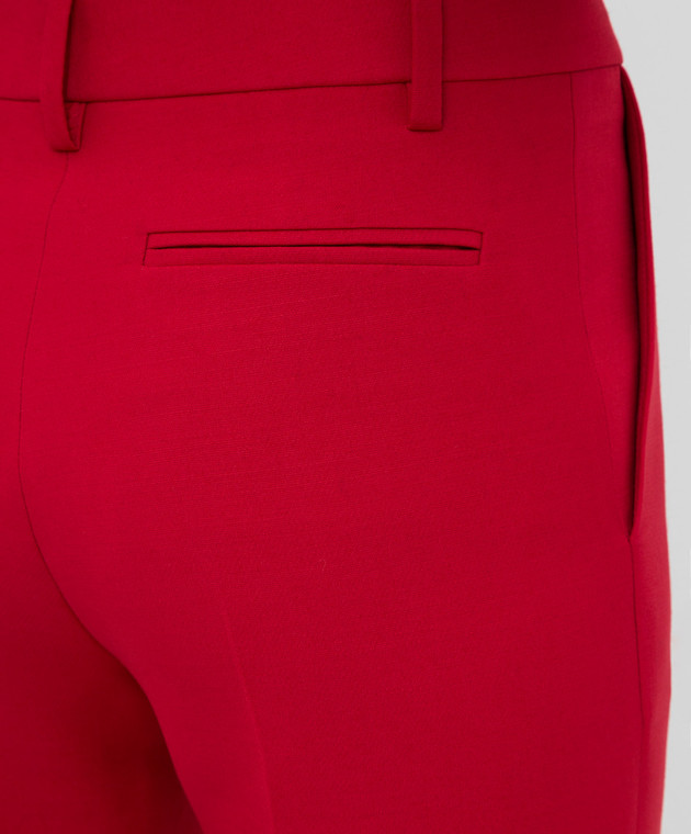 Valentino Червоні штани з вовни і шовку SB3RB3D01CF зображення 5